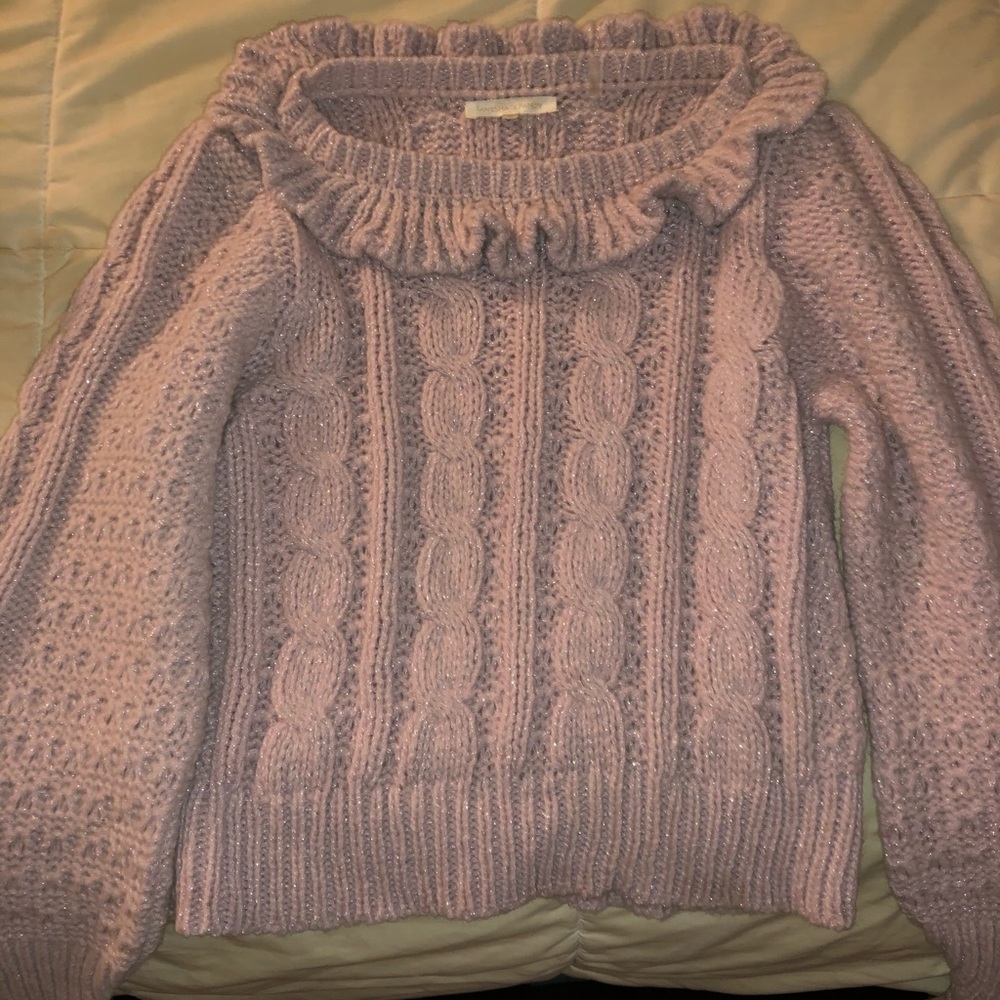 Loveshackfancy purple sweater